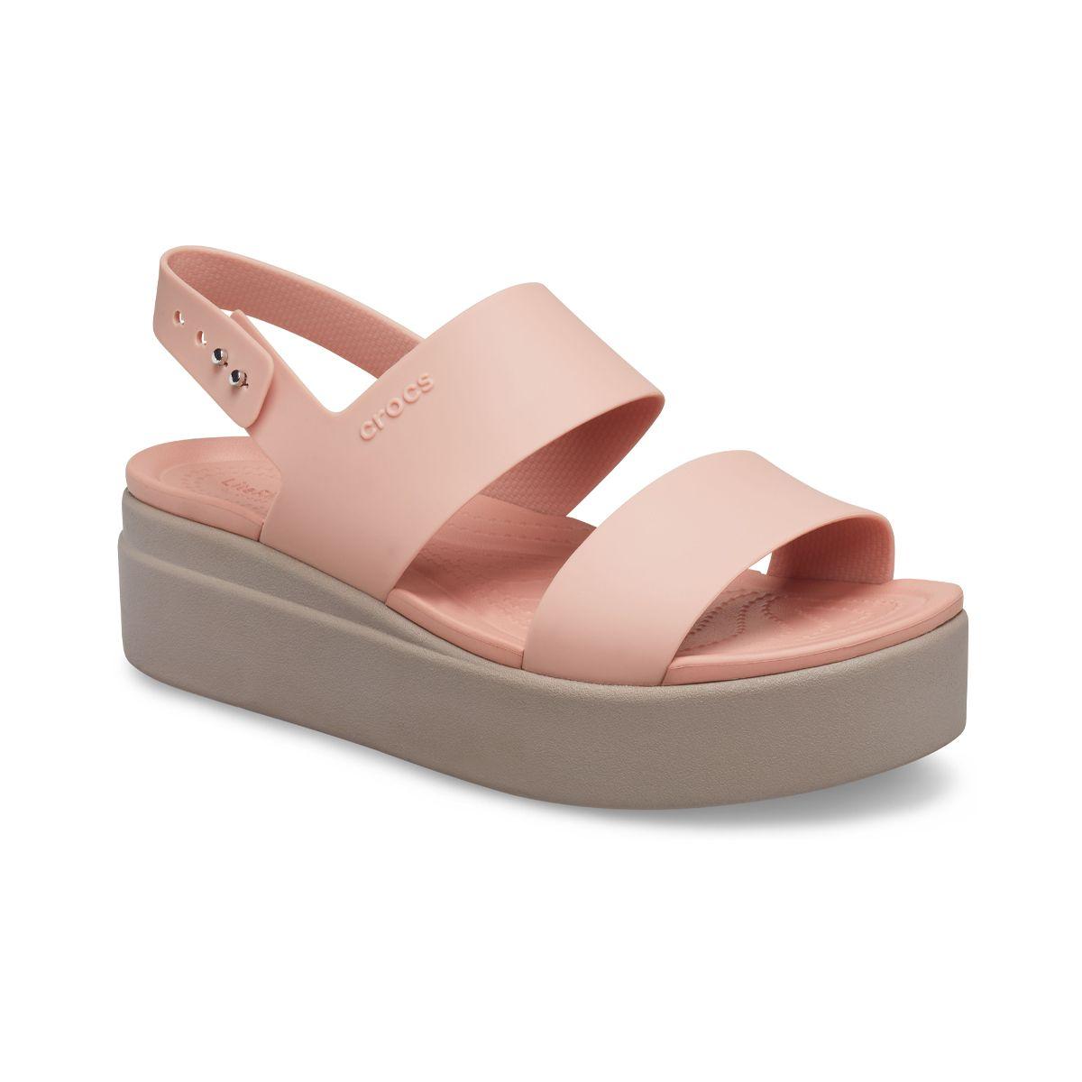 Sandalia Crocs Brooklyn Low Wedge W Mujer Pale Blush-0