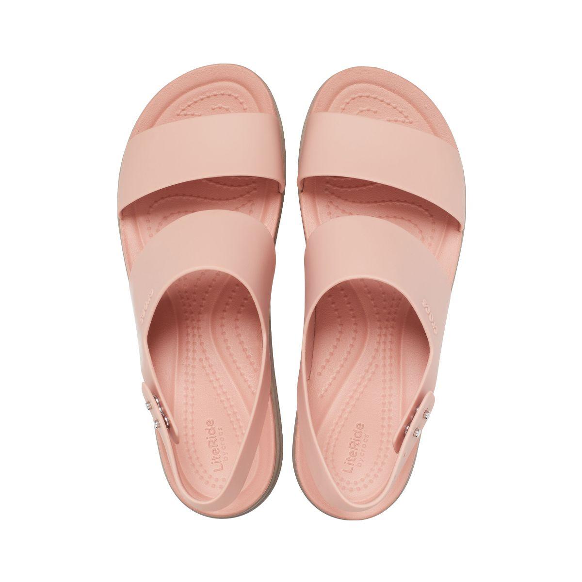 Sandalia Crocs Brooklyn Low Wedge W Mujer Pale Blush-5