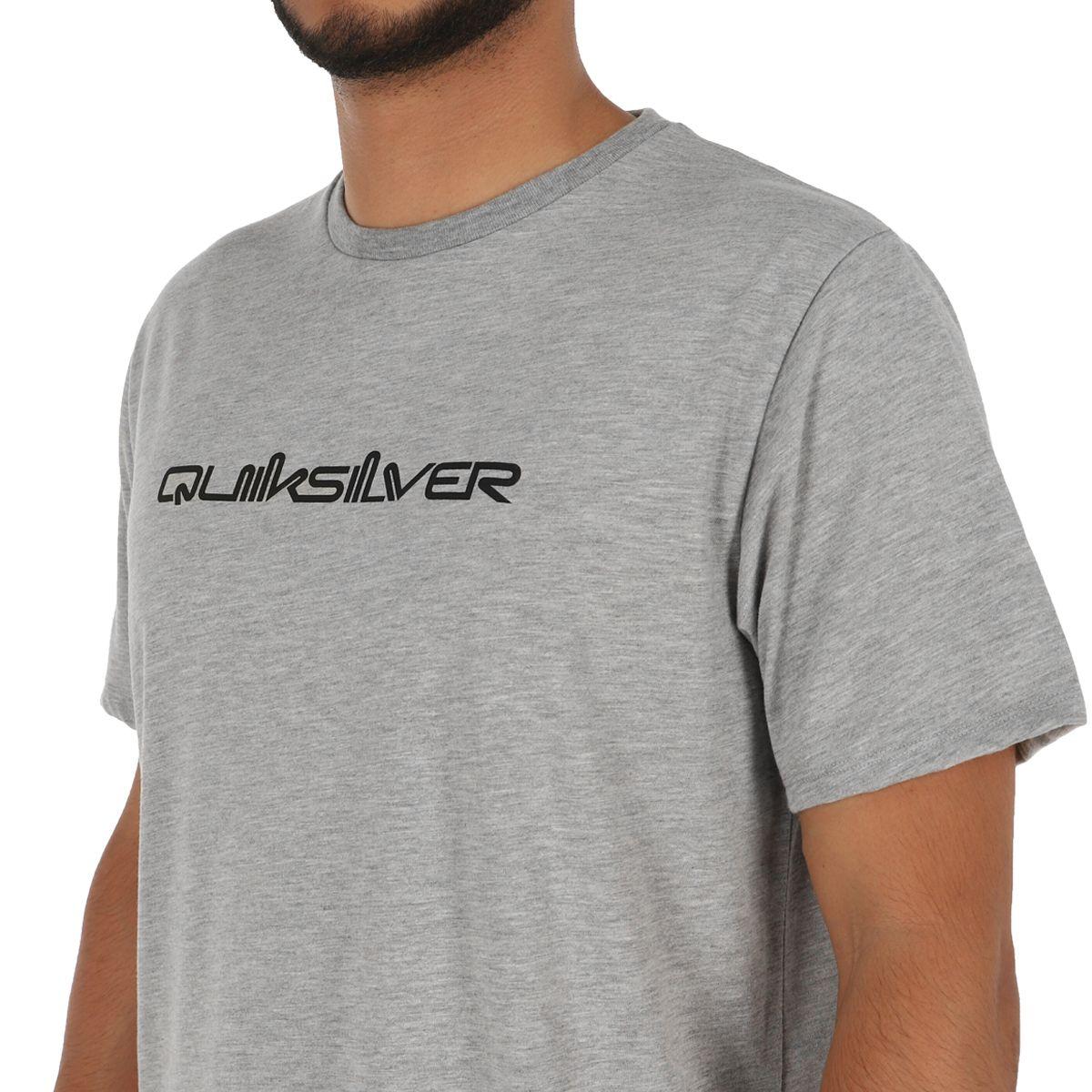Polera Quiksilver Basic Logo Hombre Light Grey Melange-3