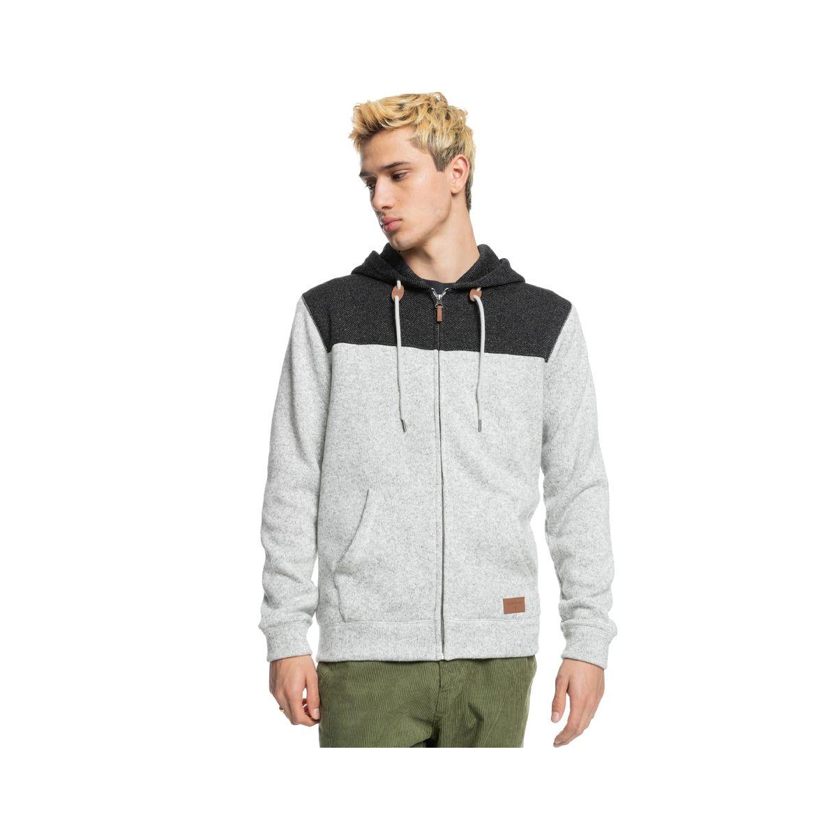 Polerón Quiksilver Keller Block Hombre Light Grey Heather-0