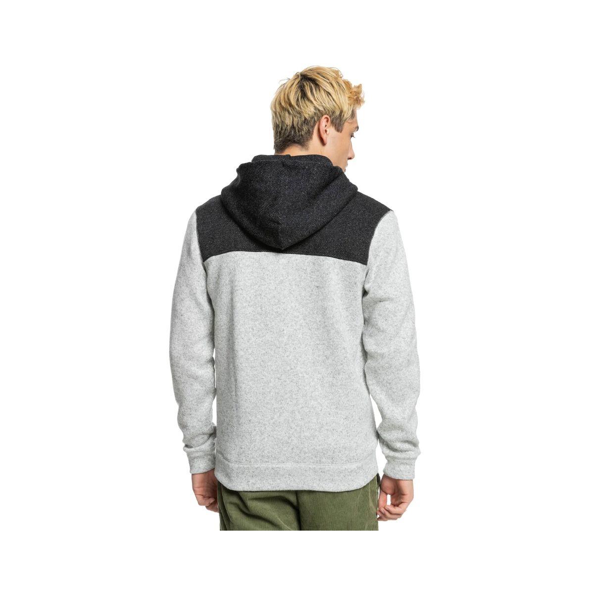 Polerón Quiksilver Keller Block Hombre Light Grey Heather-3