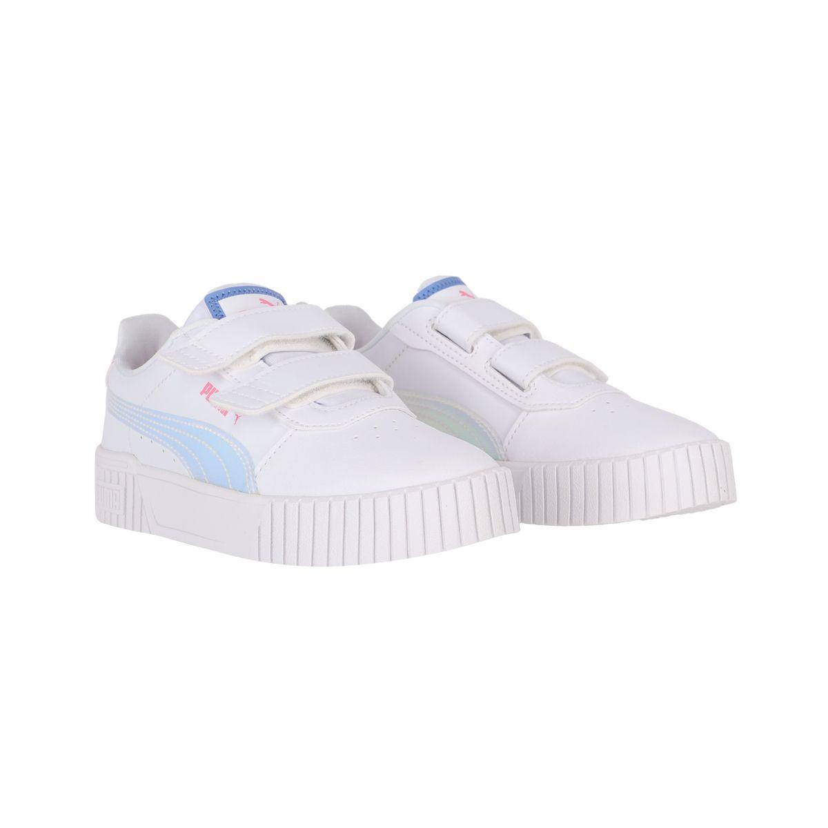 Zapatilla Puma Carina 2.0 Deep Dive Niñas Blancas/Azules-2