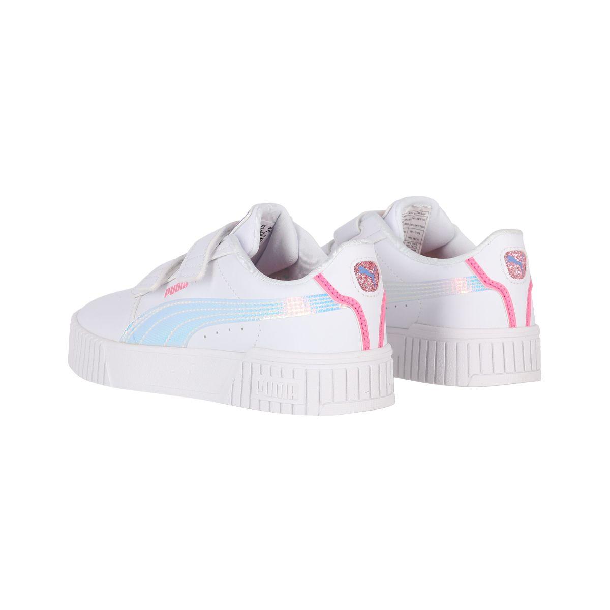 Zapatilla Puma Carina 2.0 Deep Dive Niñas Blancas/Azules-3