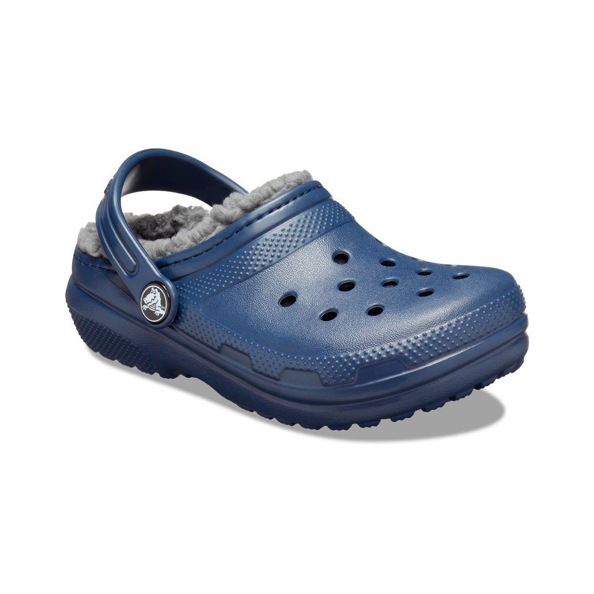 Zueco Crocs Classic Lined Niño Navy/Charco-0
