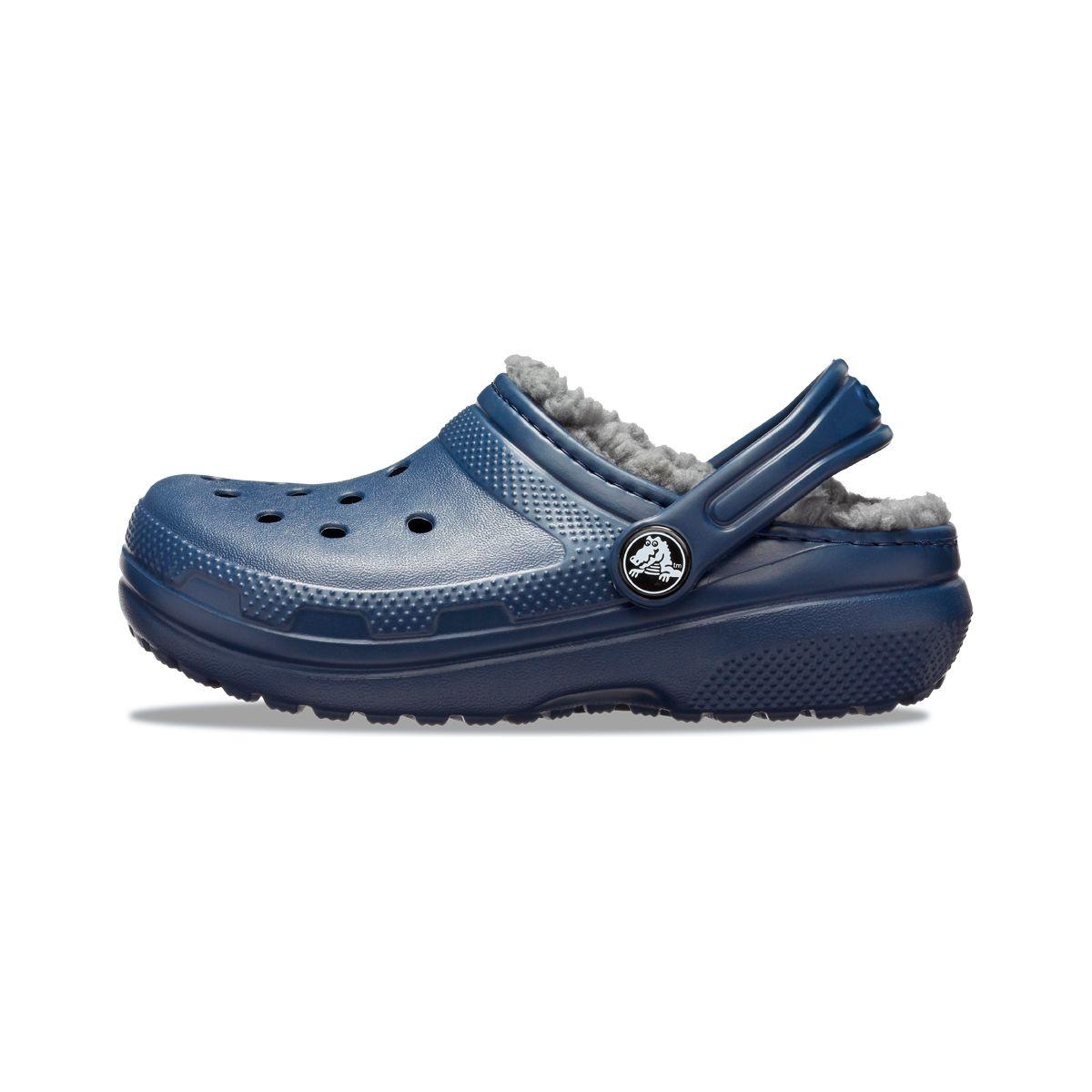 Zueco Crocs Classic Lined Niño Navy/Charco-2