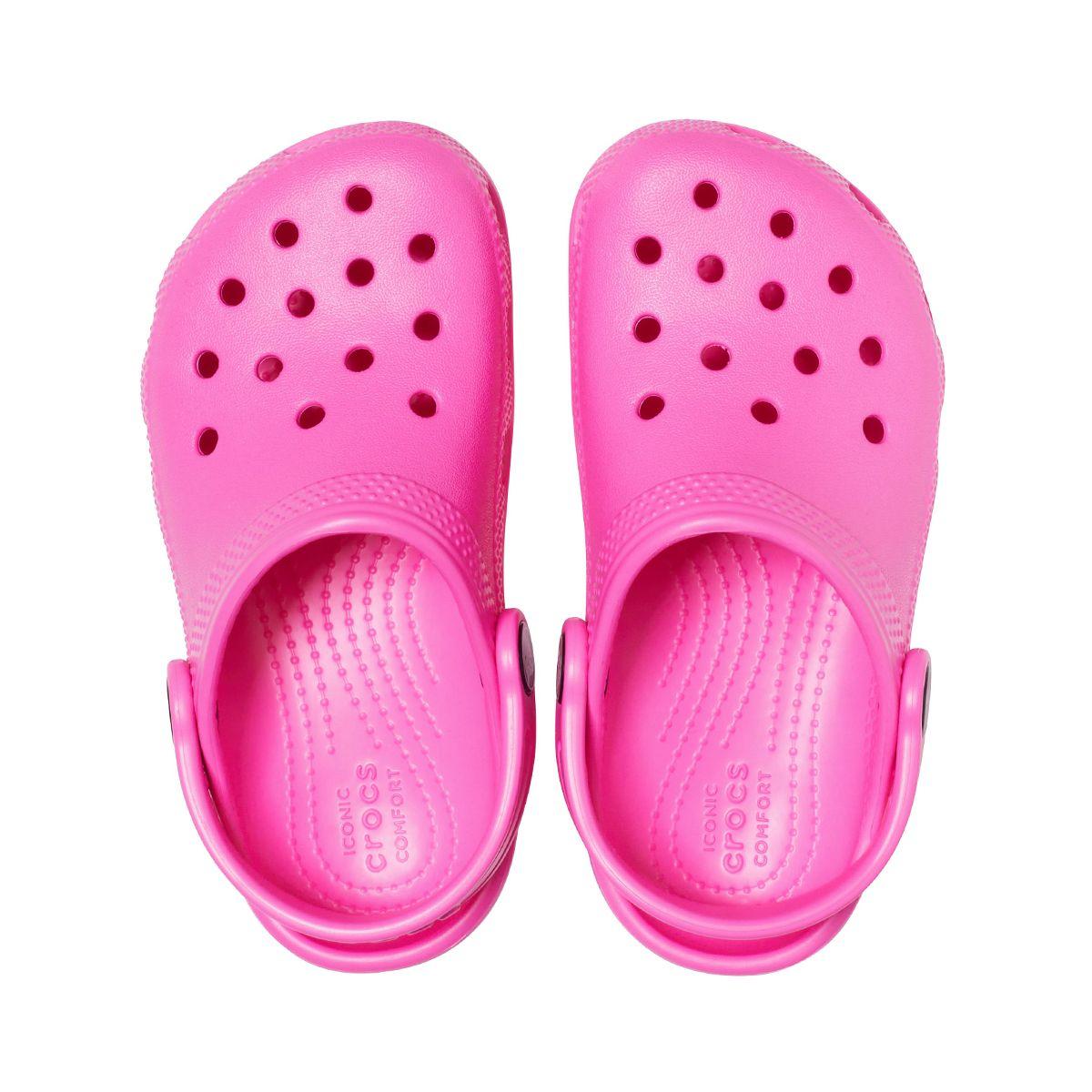 Zueco Crocs Classic Niña Electric Pink-5