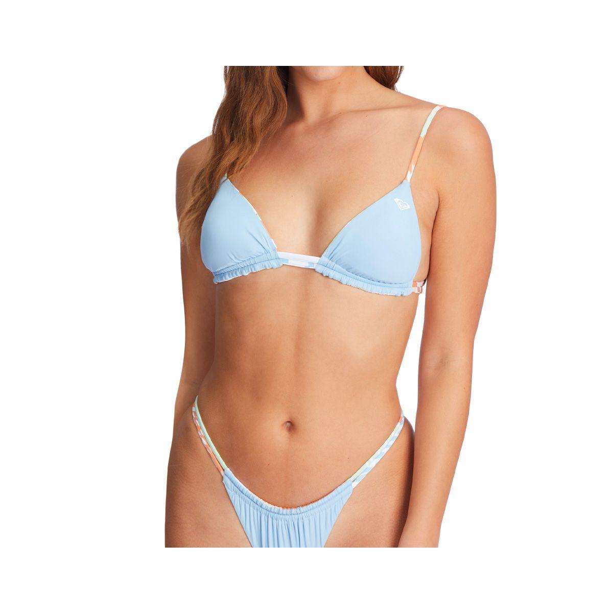Top Bikini Roxy Tiki Reversible Mujer Celeste-3
