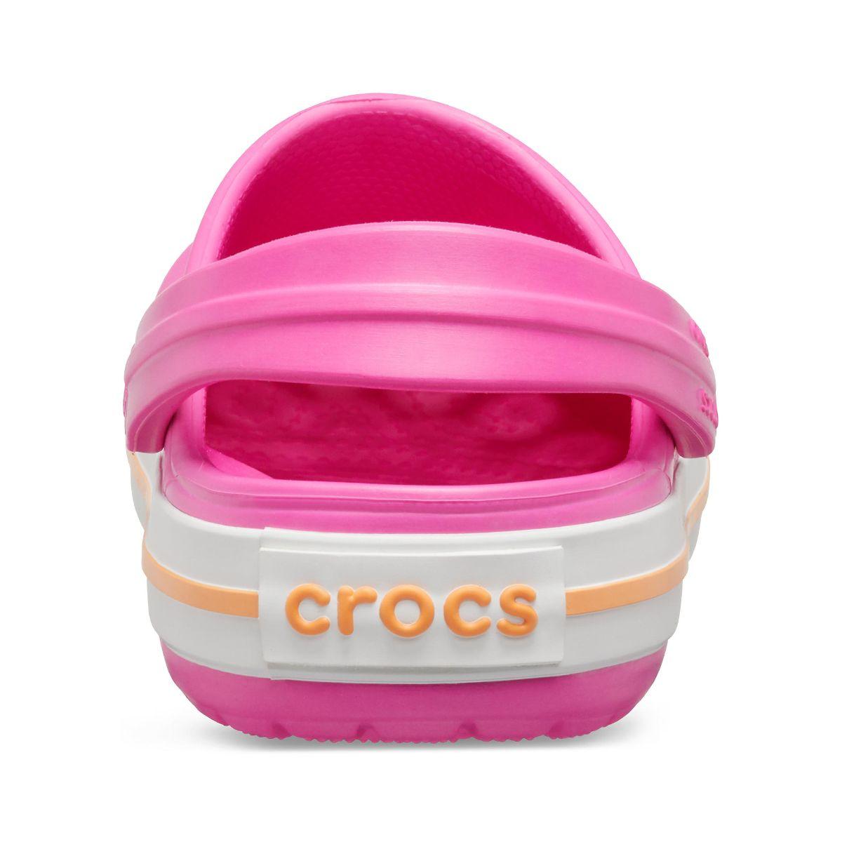 Zueco Crocs Crocband Niña Electric Pink/Cantaloupe-4