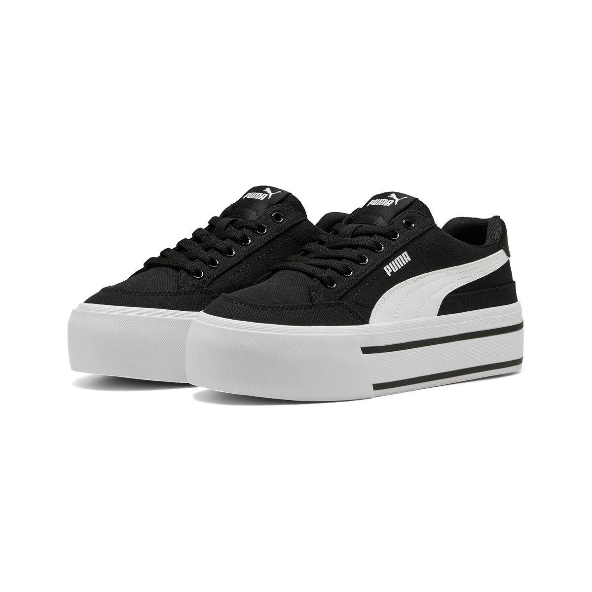 Zapatillas Mujer Court Classic Puma Negras/Blancas-2