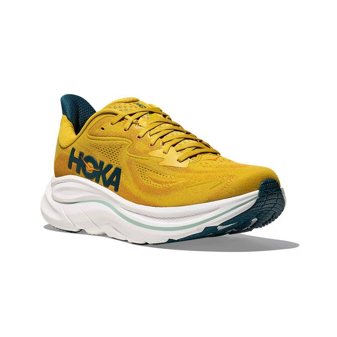 Zapatillas Hoka Clifton 10 Hombre Yellow Gold / Tidal Wave-5