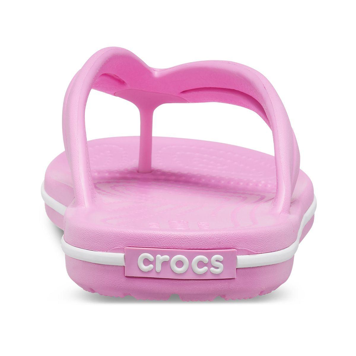 Sandalia Crocs Crocband Flip Mujer Taffy Pink-4