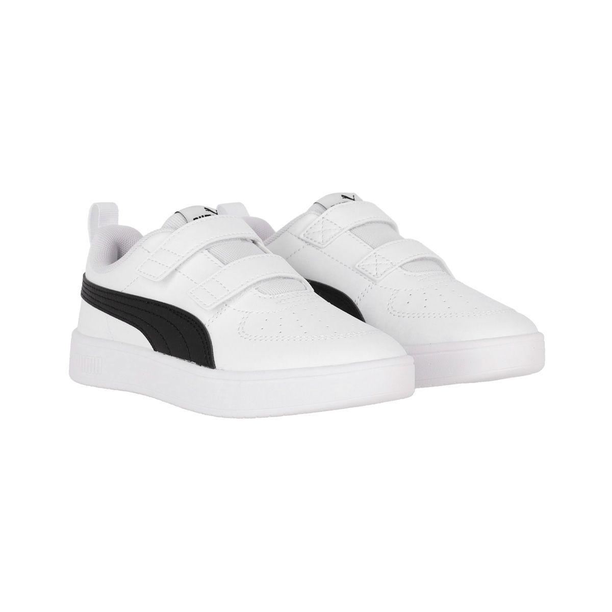 Zapatilla Puma Rickie Niños Blancas/Negras-2