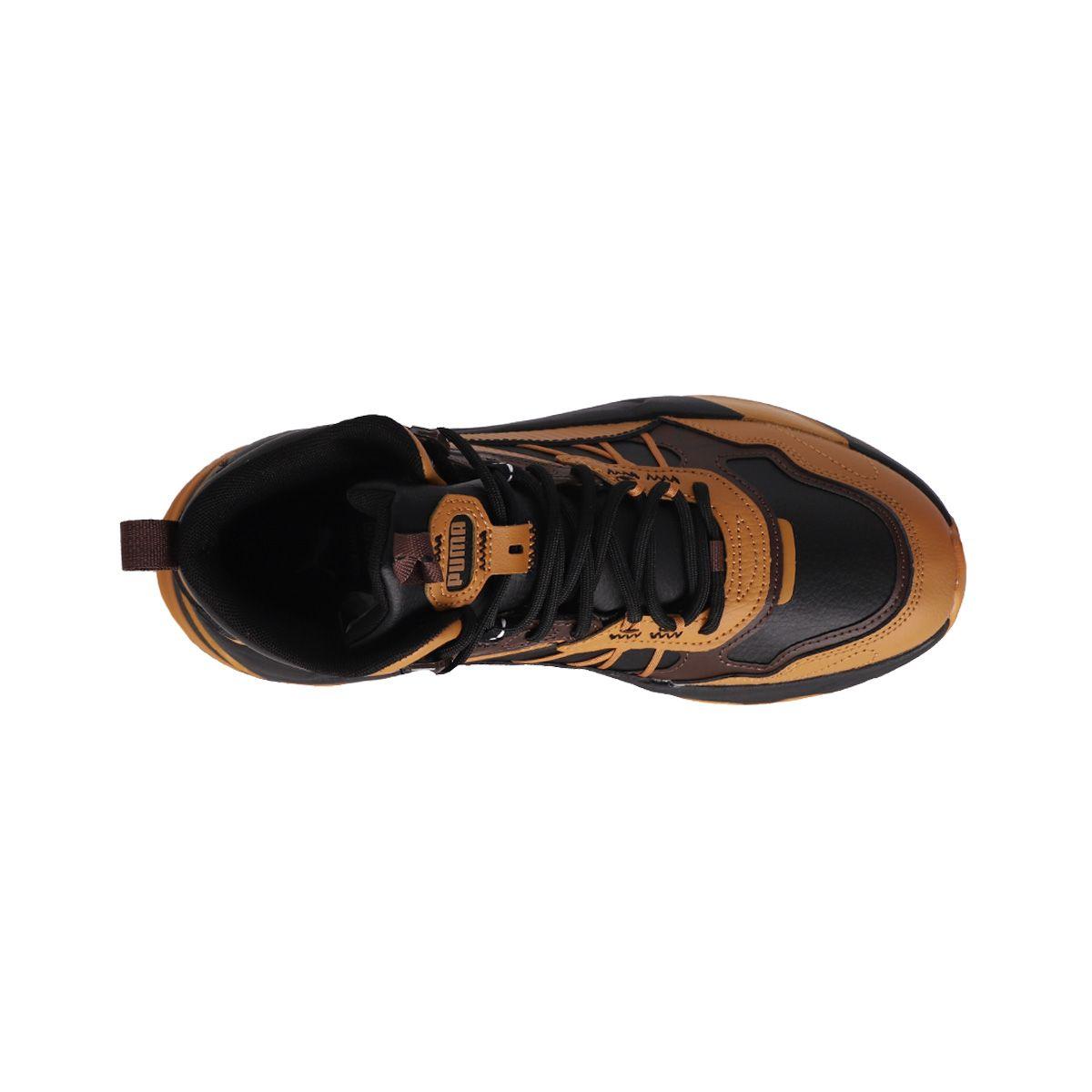Zapatilla Puma Trinity Mid Hybrid Hombre Negra/Café/Naranja-4