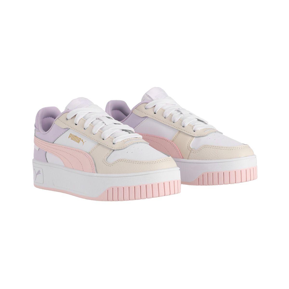 Zapatilla Puma Urbanas Carina Mujer Blancas/Rosadas-2
