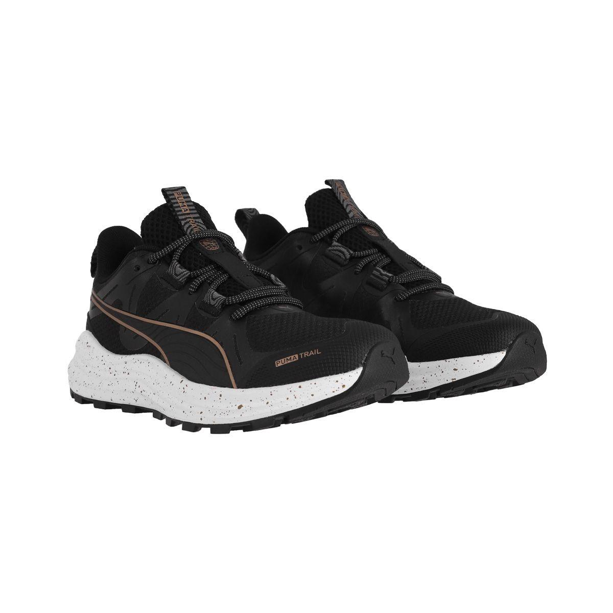 Zapatilla Puma Reflect Lite Trail Hombre Negras/Doradas-2