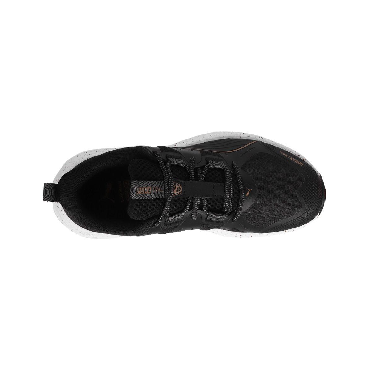 Zapatilla Puma Reflect Lite Trail Hombre Negras/Doradas-4