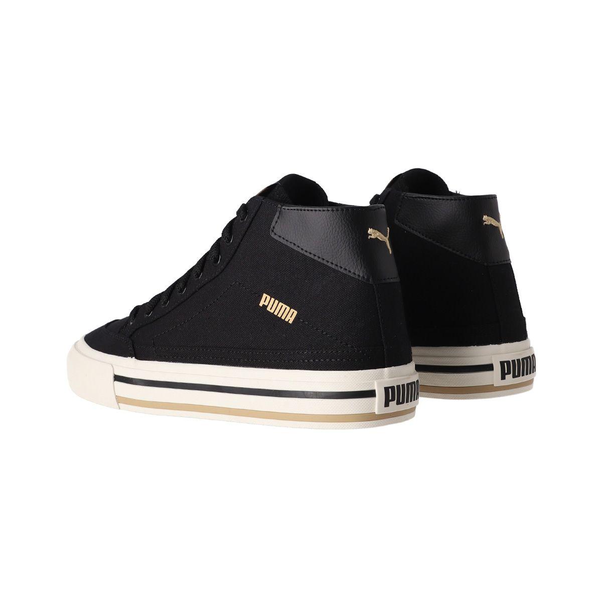 Zapatilla Puma Court Classic Vulc Mid Hombre Negras/Beige-3