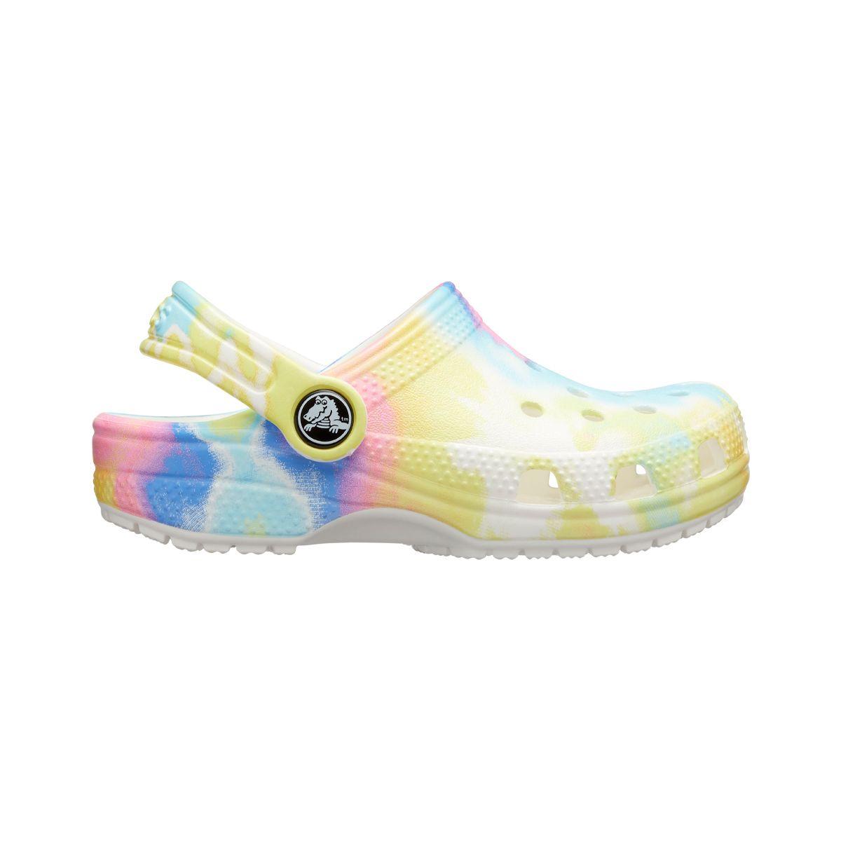 Zueco Crocs Classic Tie Dye Graphic Niño TD White/Multicolor-1