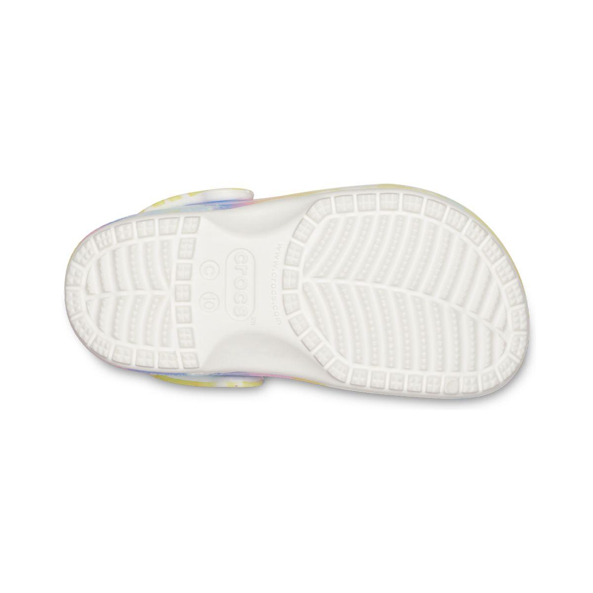 Zueco Crocs Classic Tie Dye Graphic Niño TD White/Multicolor-3