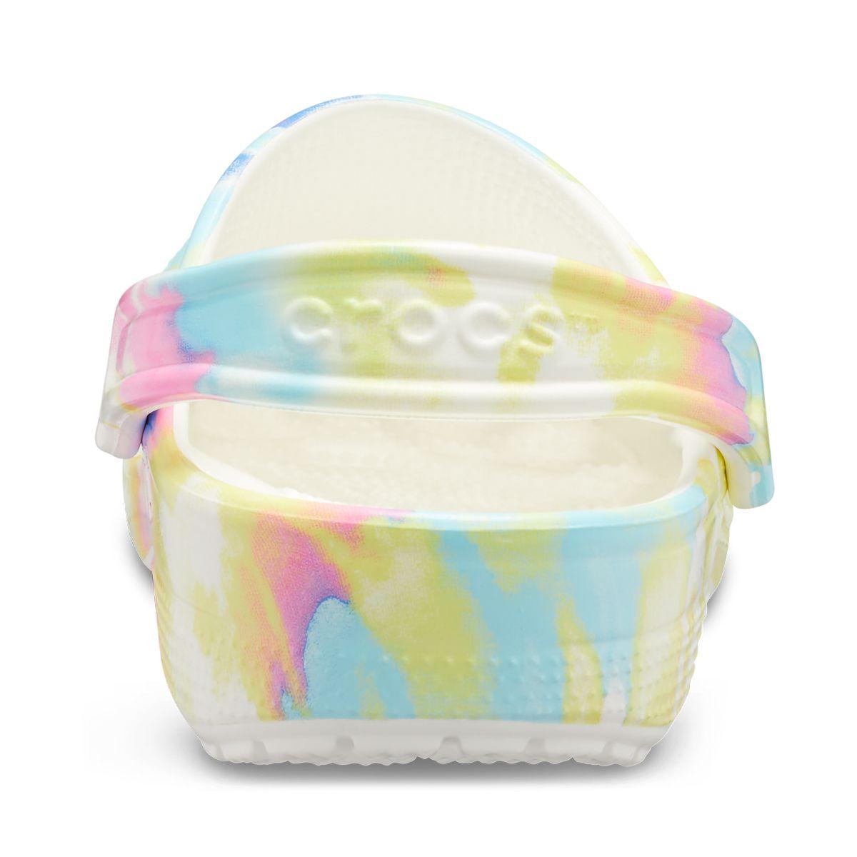 Zueco Crocs Classic Tie Dye Graphic Niño TD White/Multicolor-4