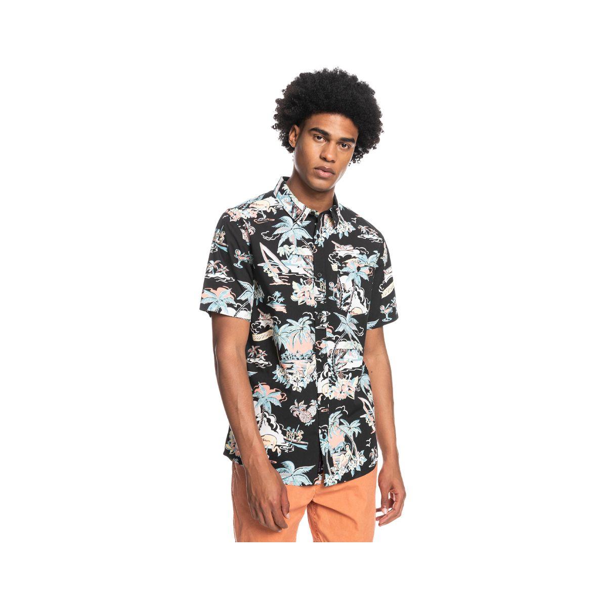 Camisa  Quiksilver Hotel Paradiso Hombre Black-0