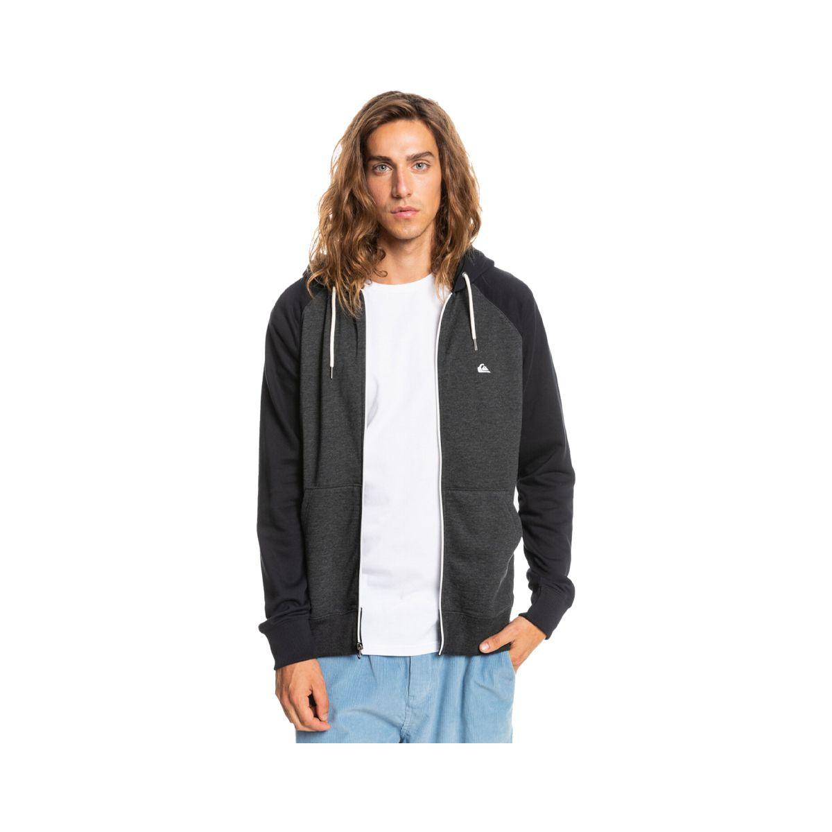 Polerón Quiksilver Colorblock Hombre Dark Grey-0