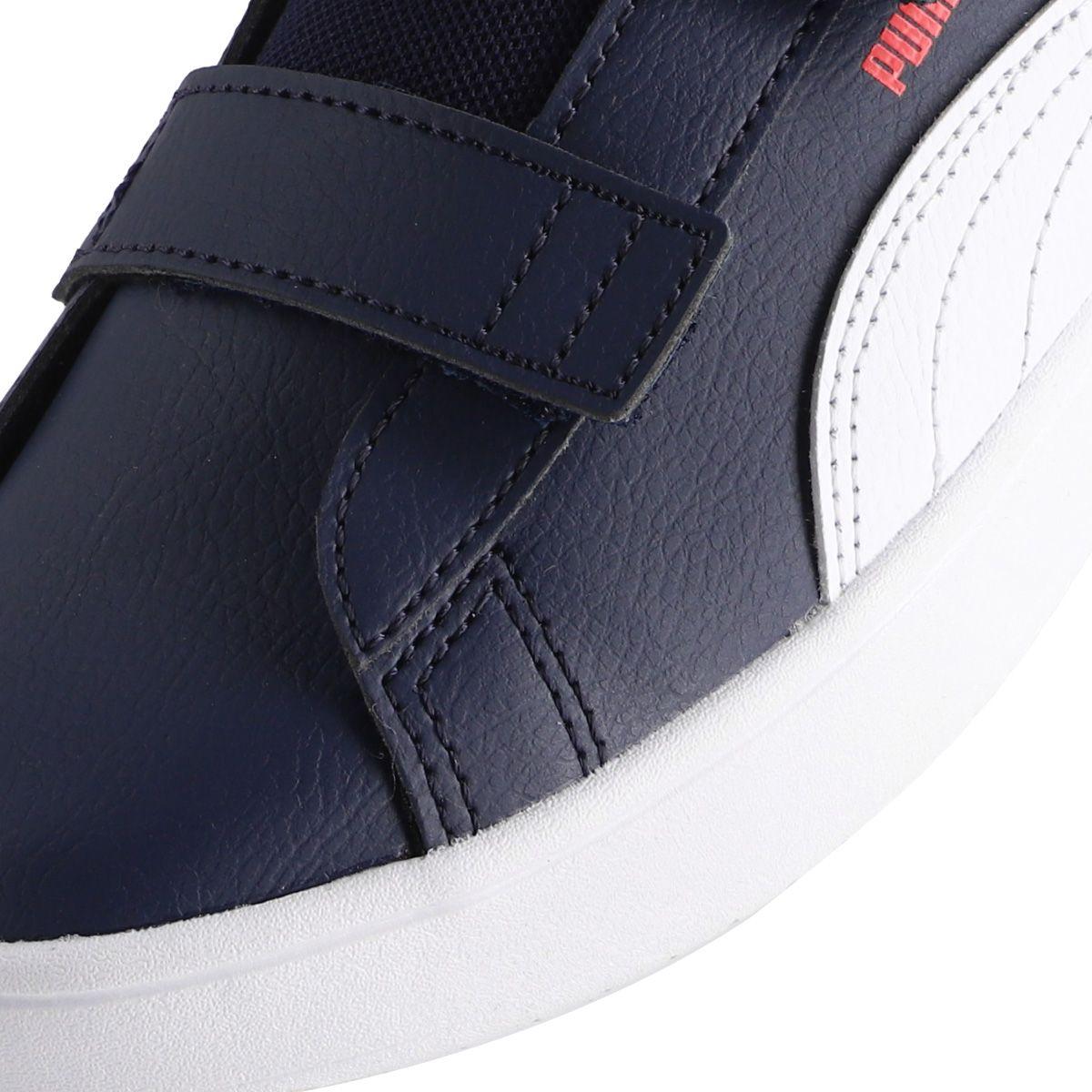 Zapatilla Puma Rickie V Niño Azules/Blancas-5