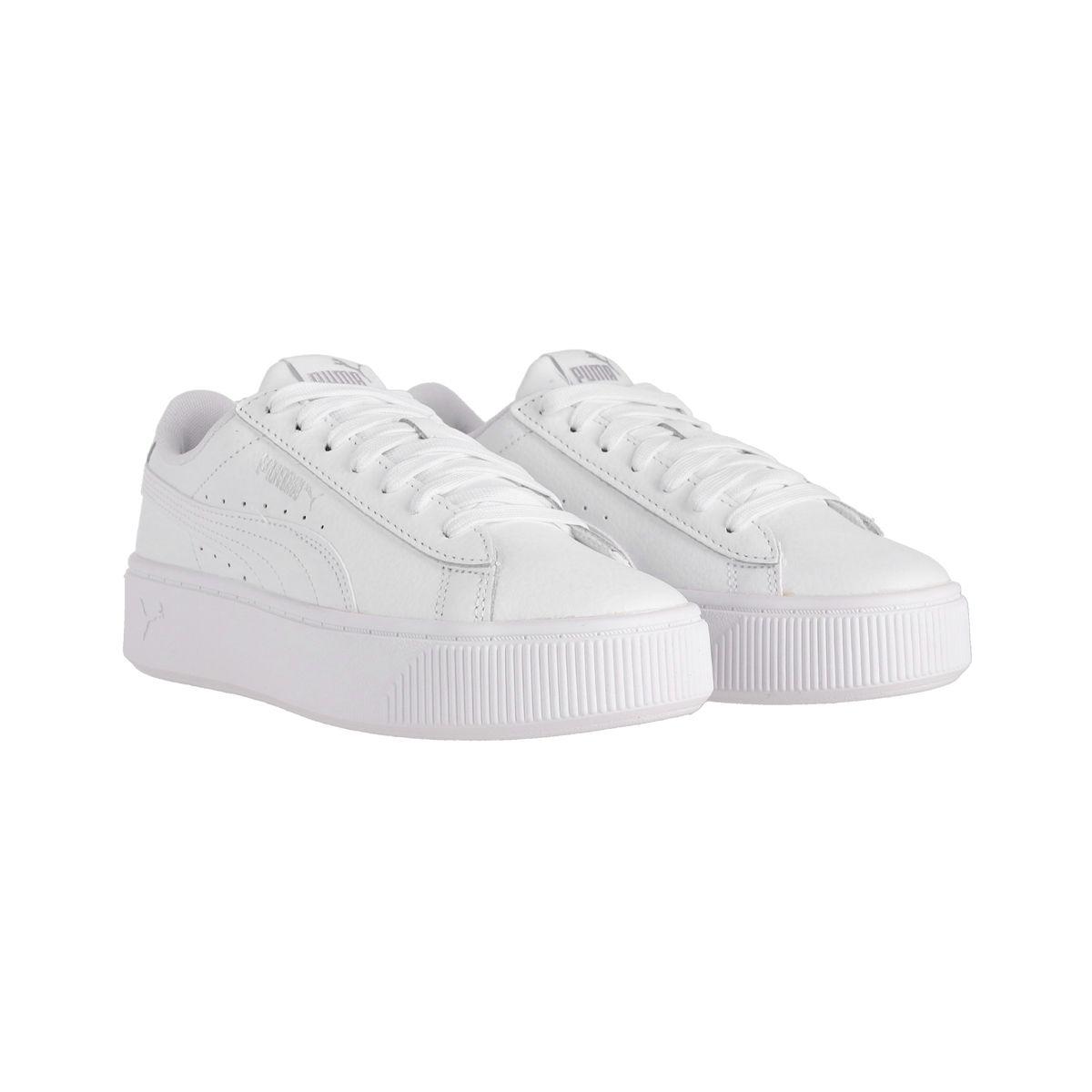 Zapatilla Puma Vikky Stacked Mujer Blancas-2