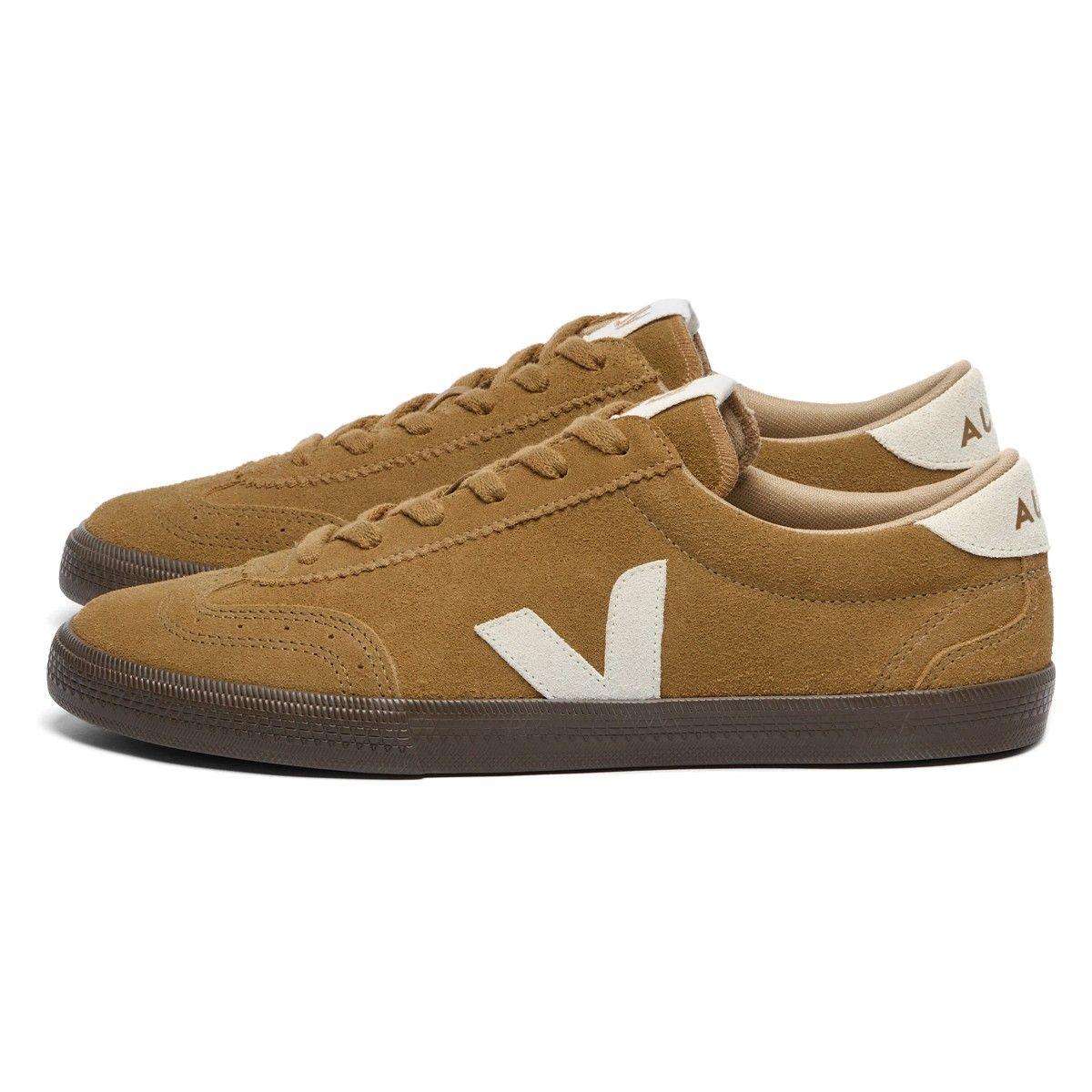 Zapatillas Mujer Veja Volley Suede Café/Blanco-0