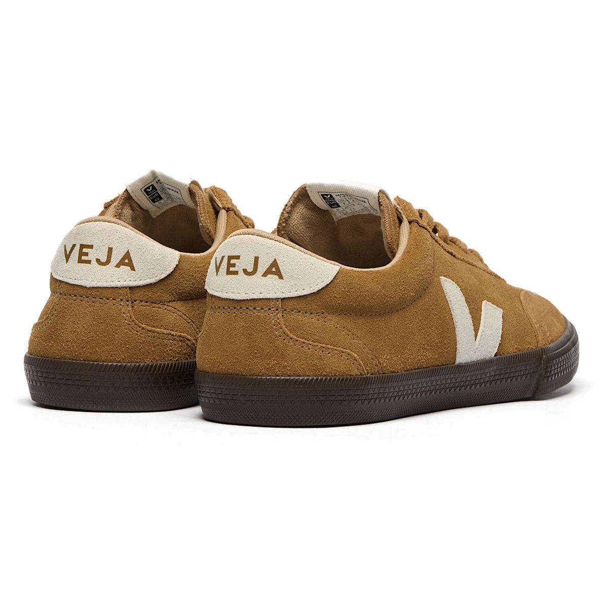 Zapatillas Mujer Veja Volley Suede Café/Blanco-3