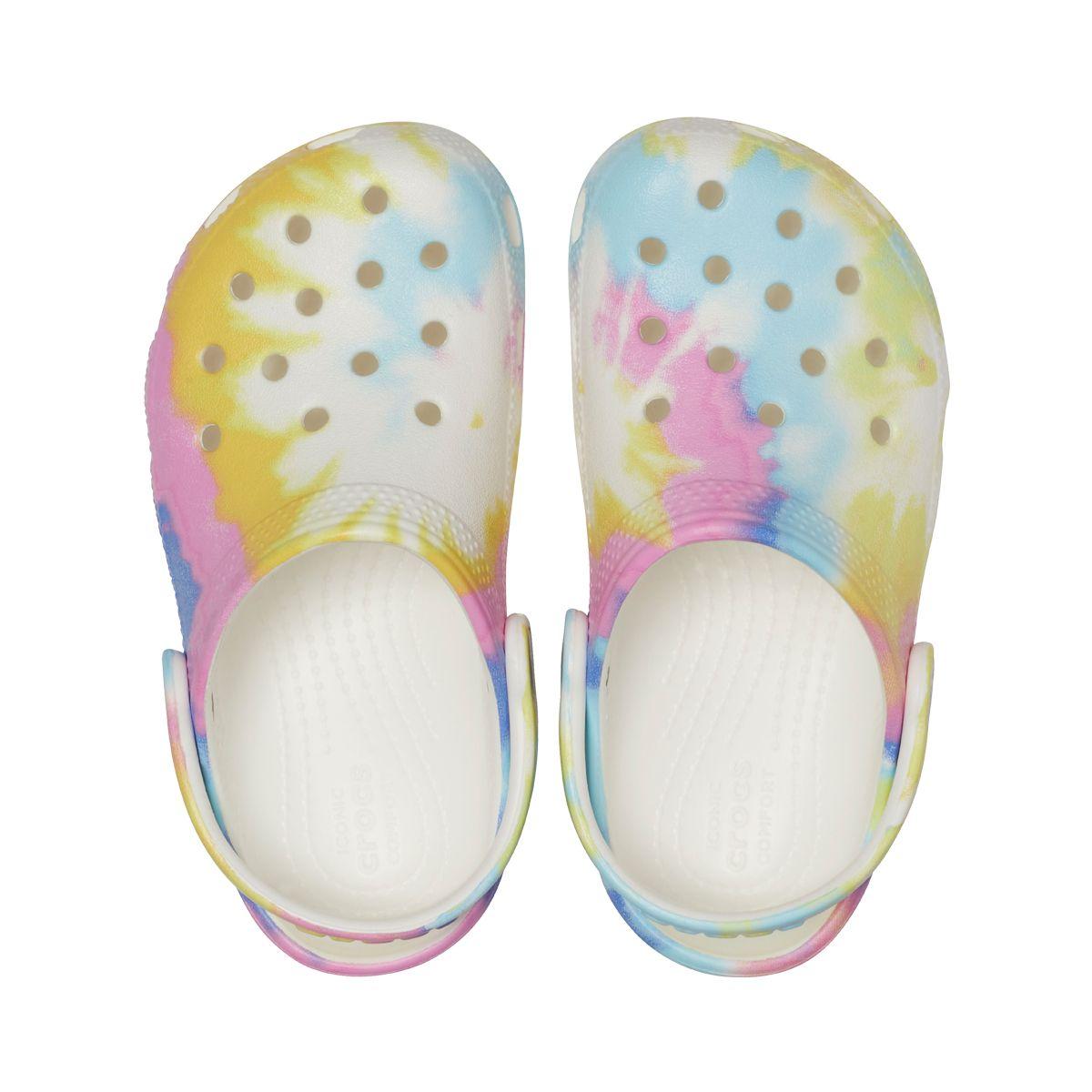 Zueco Crocs Classic Tie Dye Niño White/Multi-5