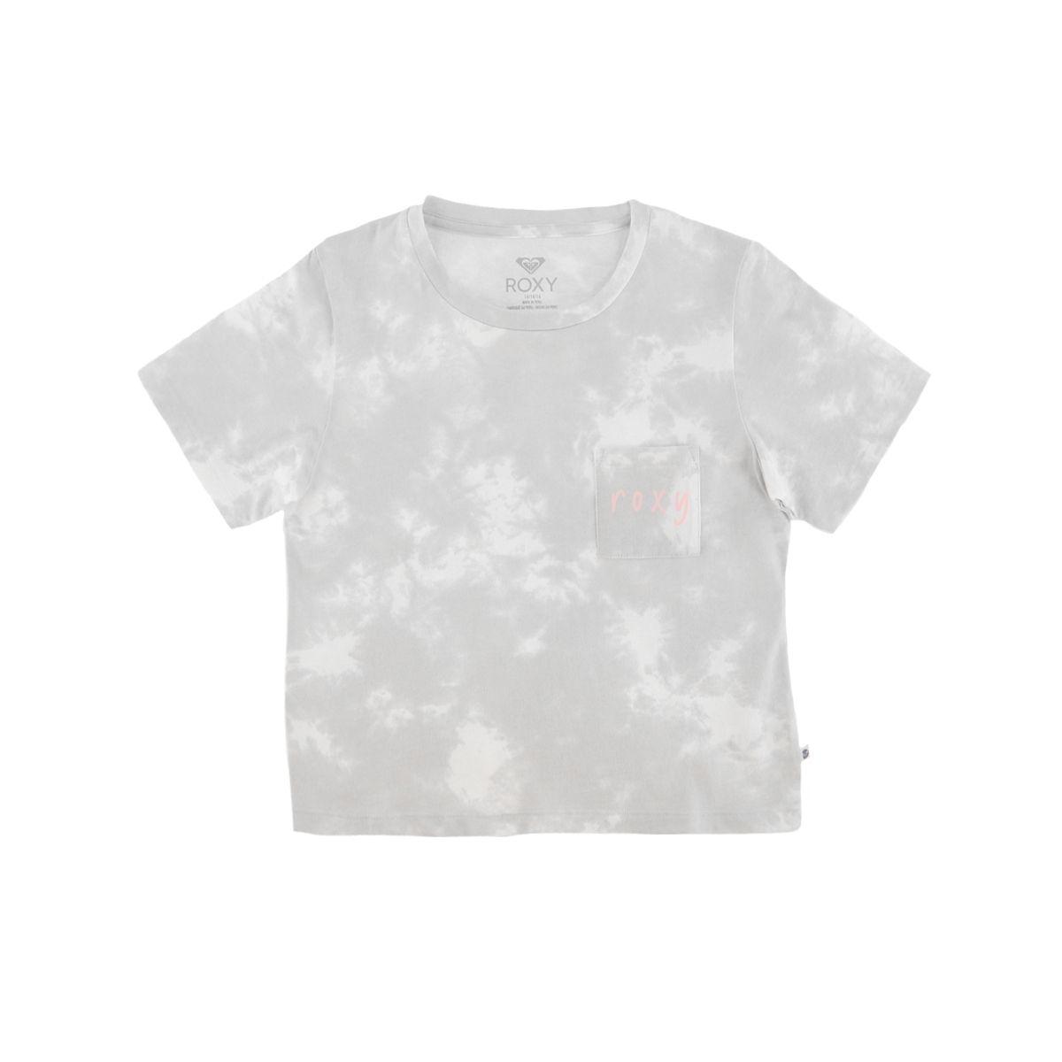 Polera Roxy Niñas Basic Pocket Tye Die Grey-0