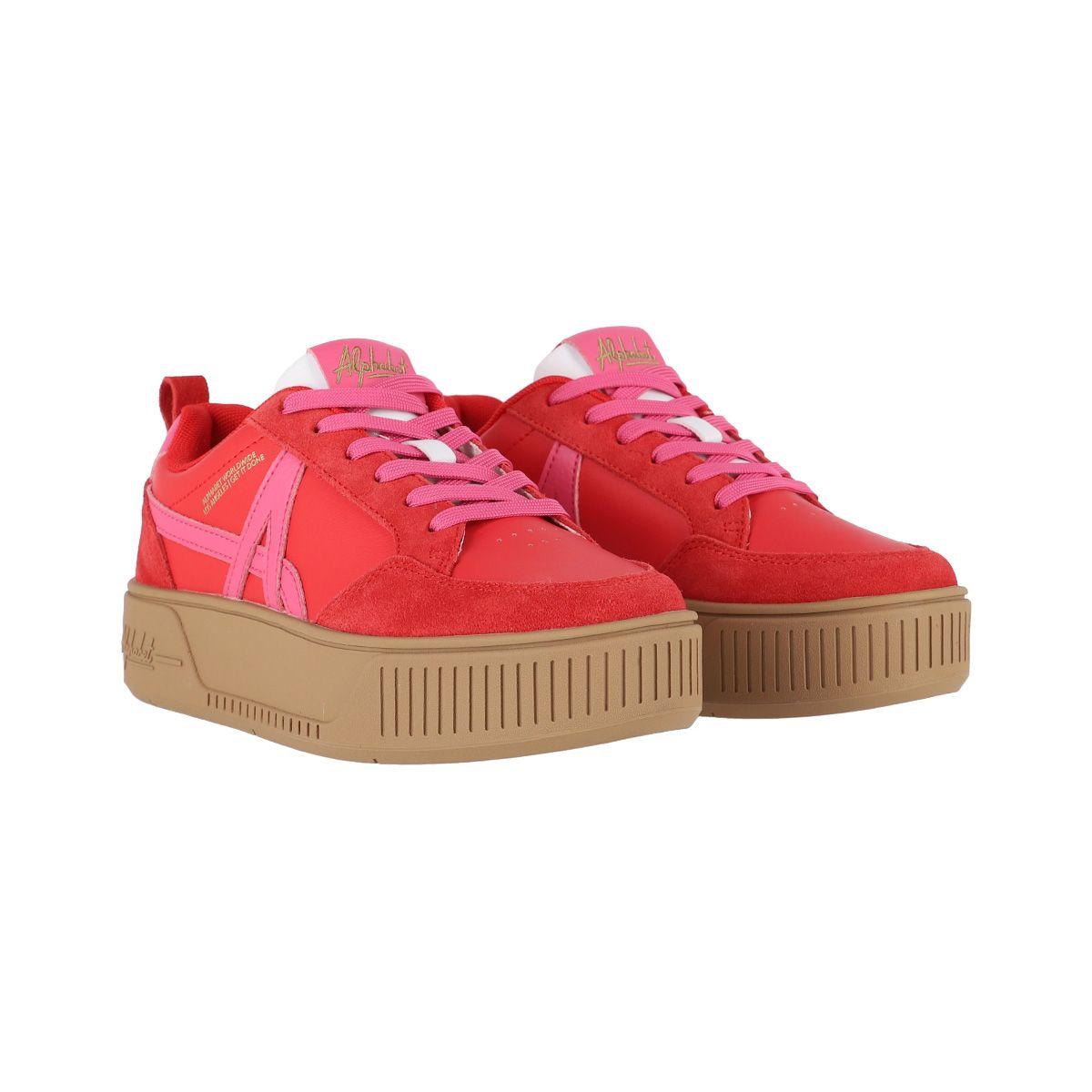 Zapatillas Mujer Cloud Walk Platform 334 Alphabet Rojas-2