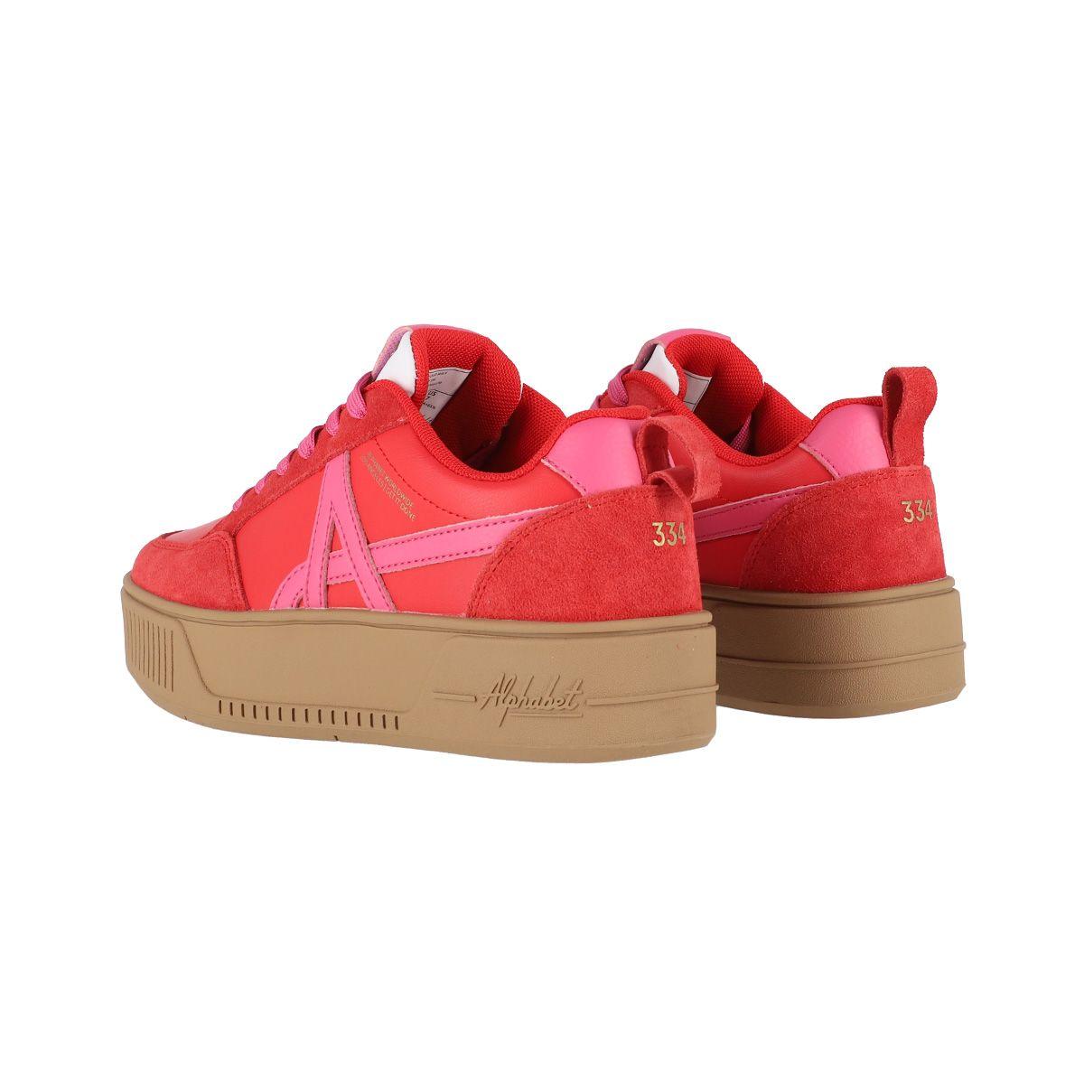 Zapatillas Mujer Cloud Walk Platform 334 Alphabet Rojas-3