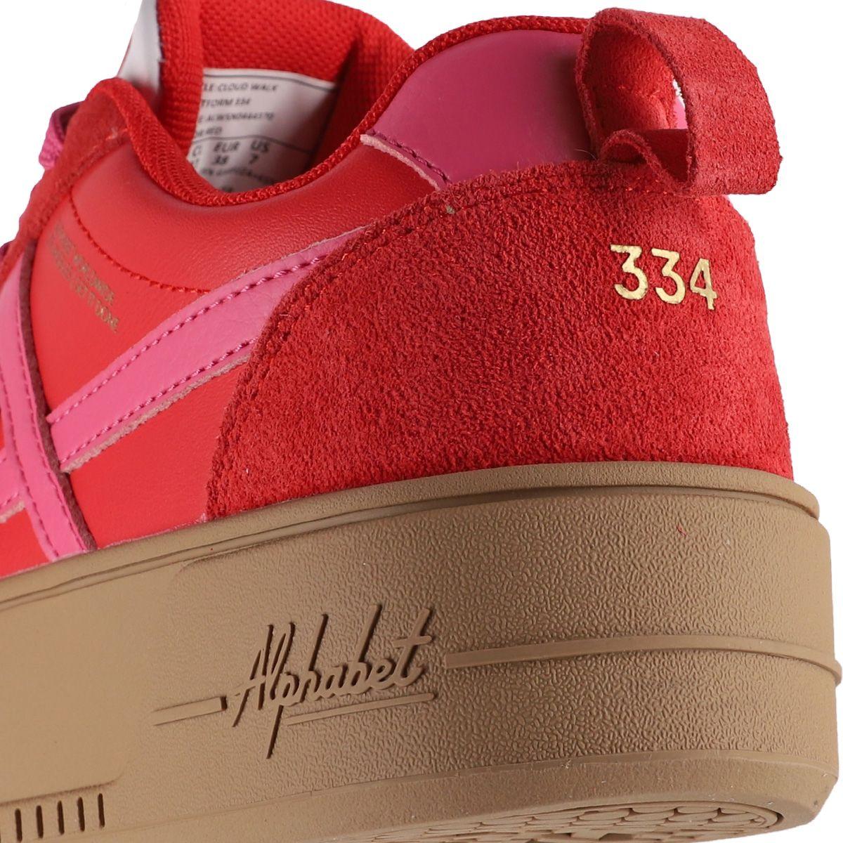 Zapatillas Mujer Cloud Walk Platform 334 Alphabet Rojas-5