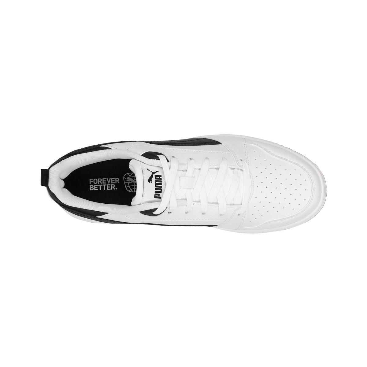 Zapatilla Puma Rebound v6 Low Hombre White/Black-4