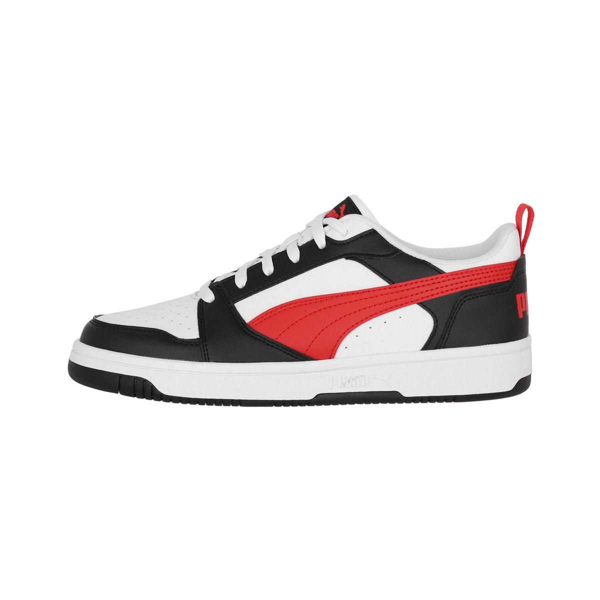 Zapatilla Puma Rebound v6 Low Hombre White/ Red/Black-0