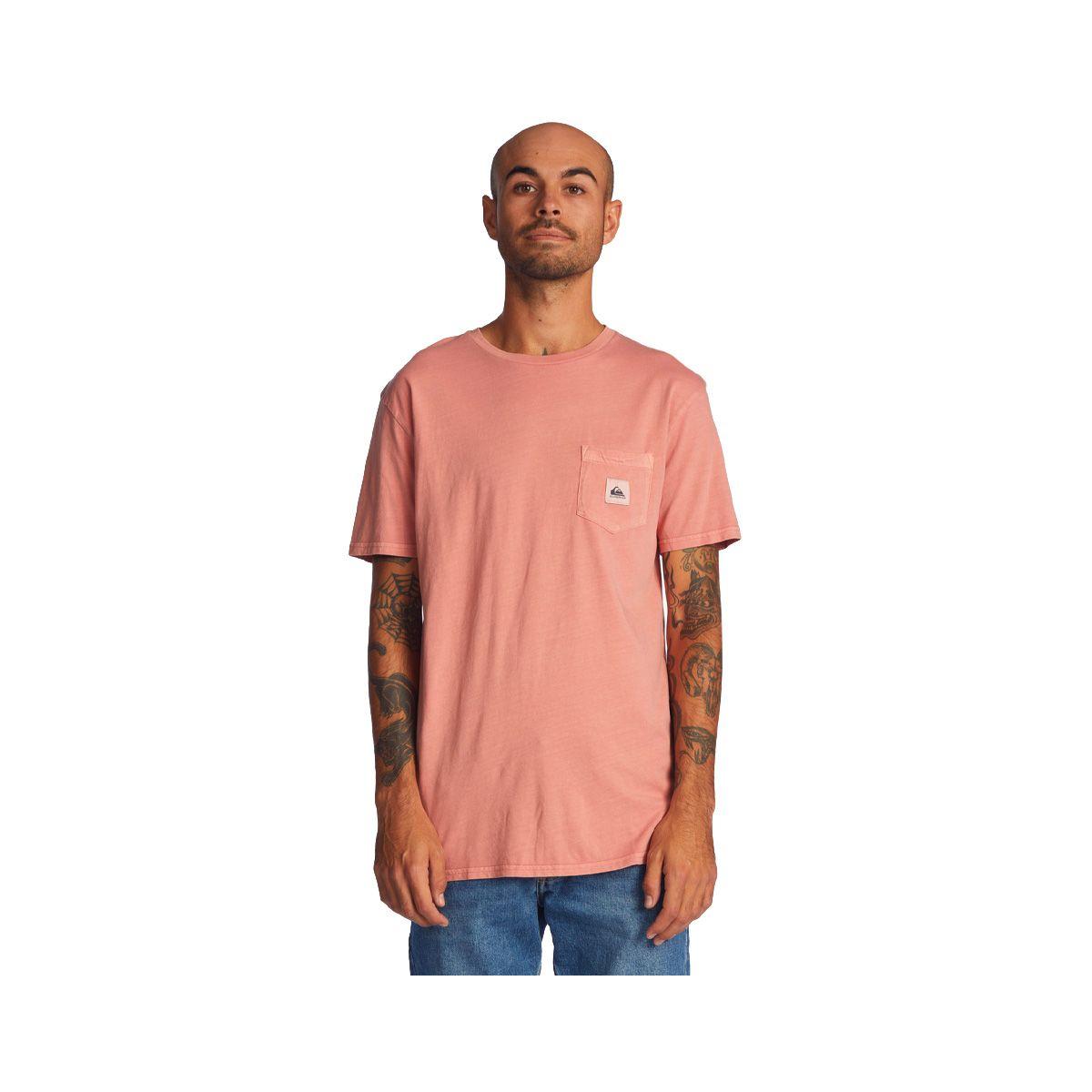 Polera  Quiksilver Sub Mission Pocket Hombre Naranjo-0
