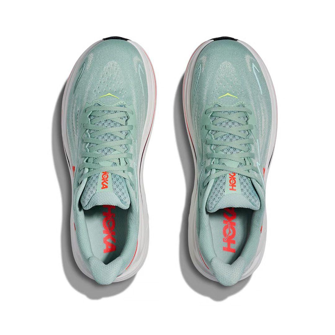 Zapatilla Hoka Clifton 10 Hombre Sage / Neon Flame-1