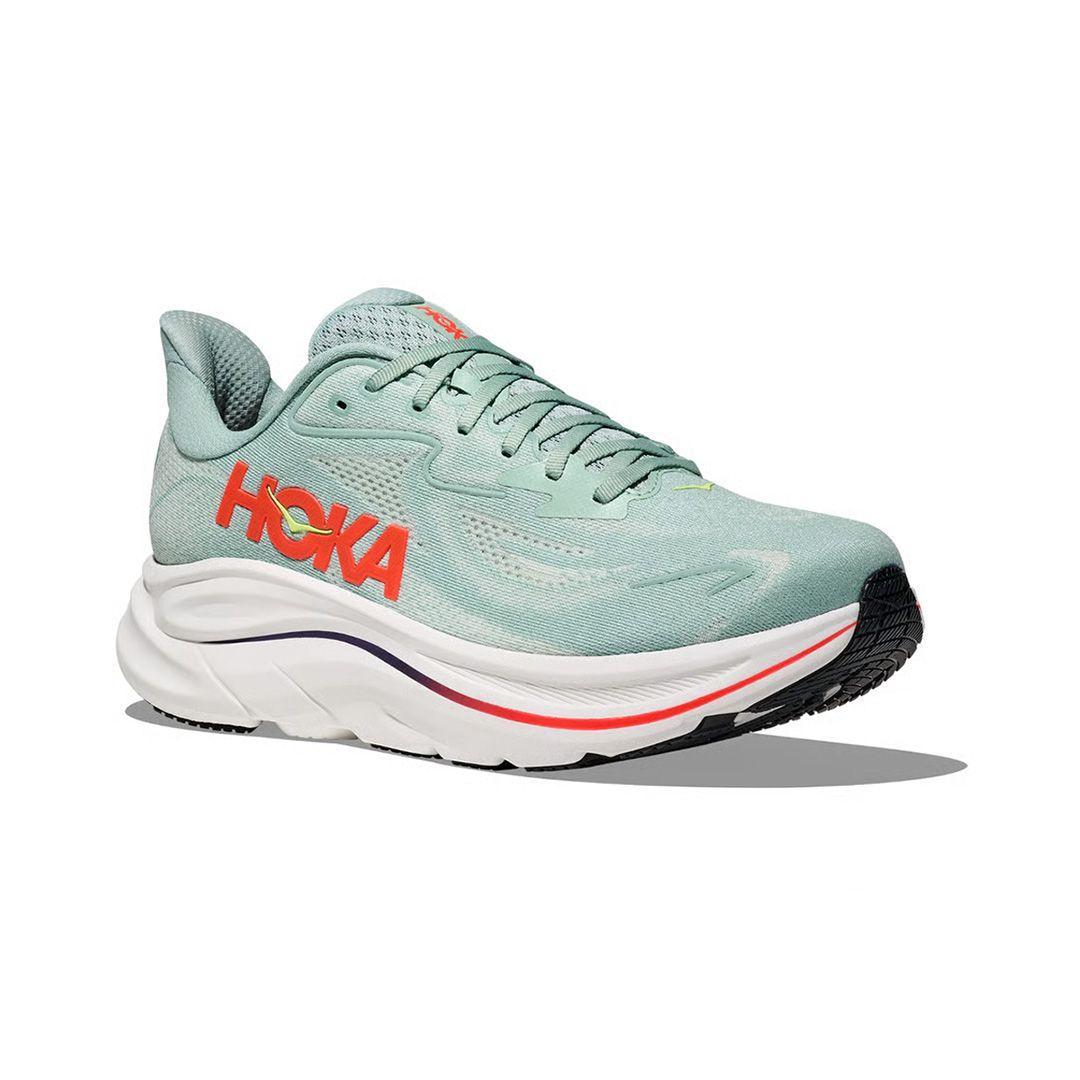 Zapatilla Hoka Clifton 10 Hombre Sage / Neon Flame-5