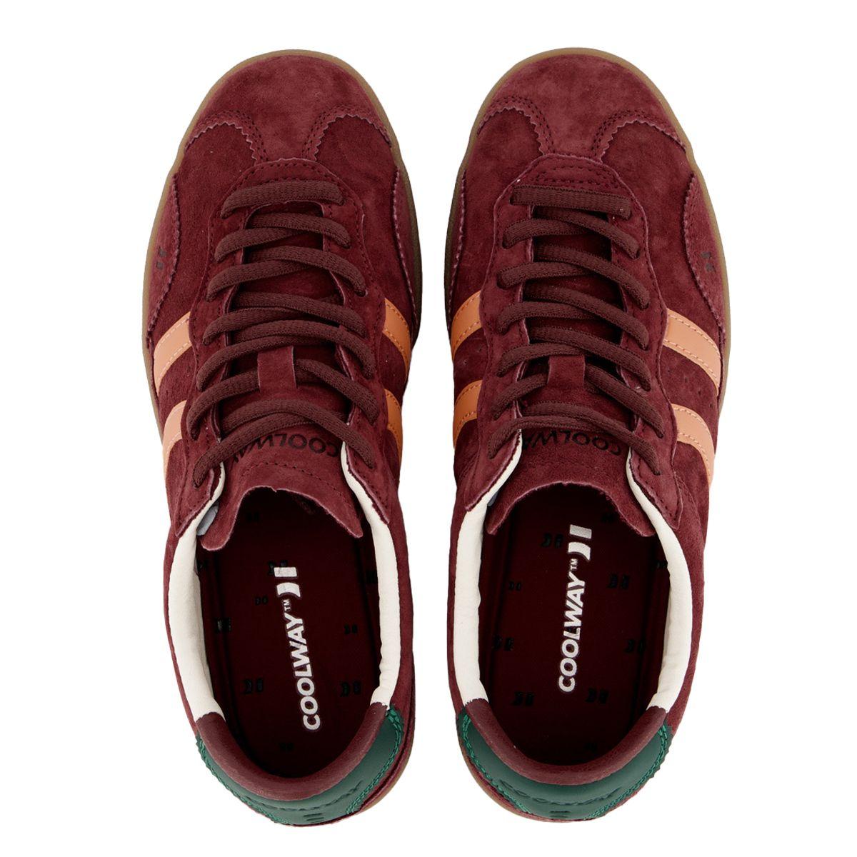 Zapatillas Coolway Kizuna Mujer Burdeo/Verde-3