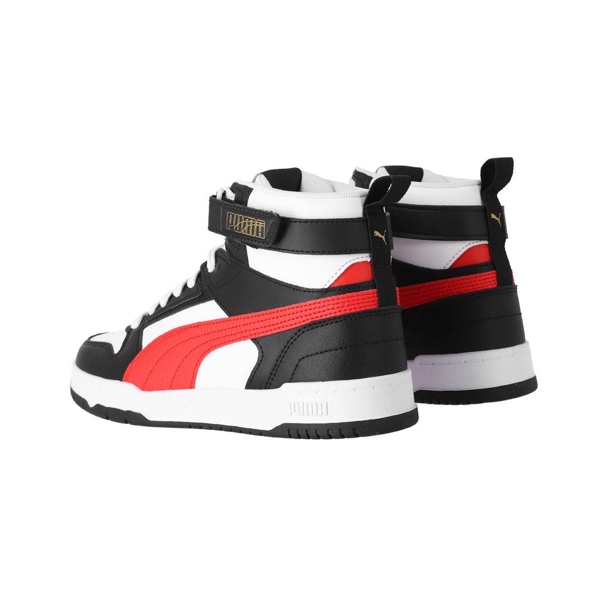 Zapatilla Puma Rebound Game Hombre Negras/Blancas/Rojas-3
