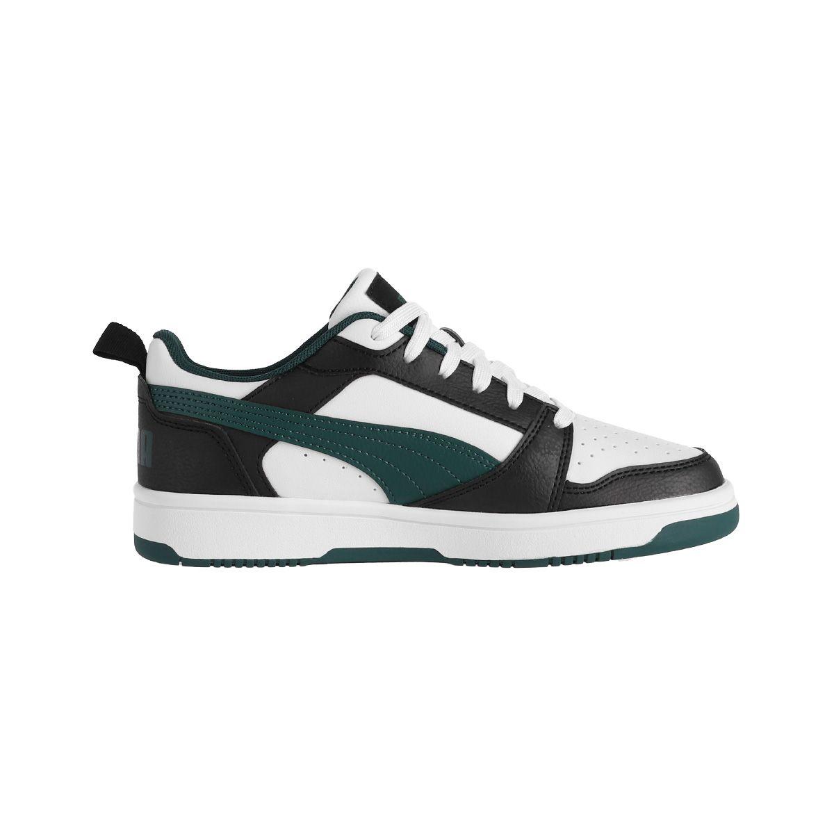 Zapatilla Puma Rebound V6 Mid Joven Negras/Verdes/Blancas-1