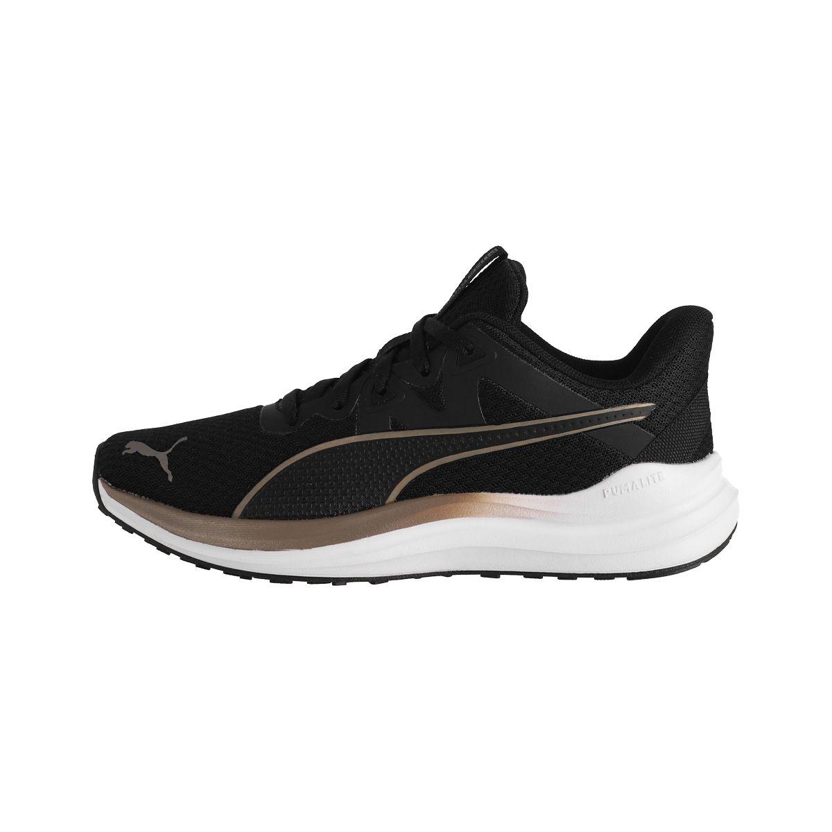 Zapatilla Puma Running Reflect Lite Unisex Negras/Doradas-0