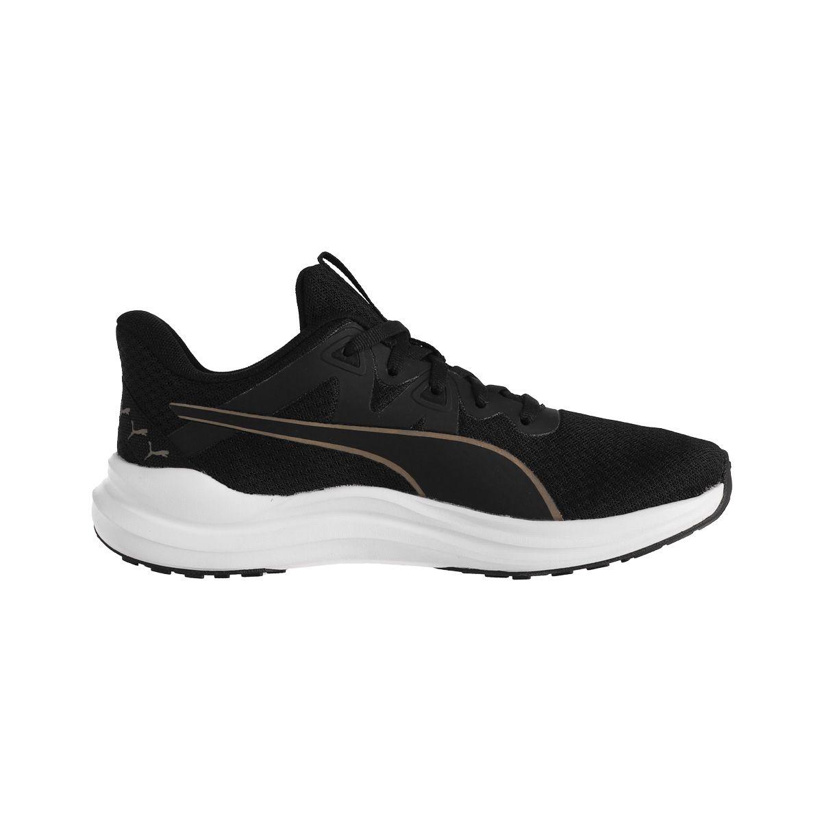 Zapatilla Puma Running Reflect Lite Unisex Negras/Doradas-1