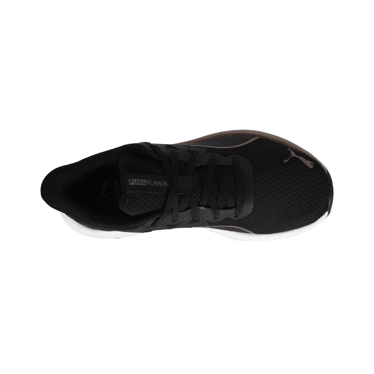 Zapatilla Puma Running Reflect Lite Unisex Negras/Doradas-4
