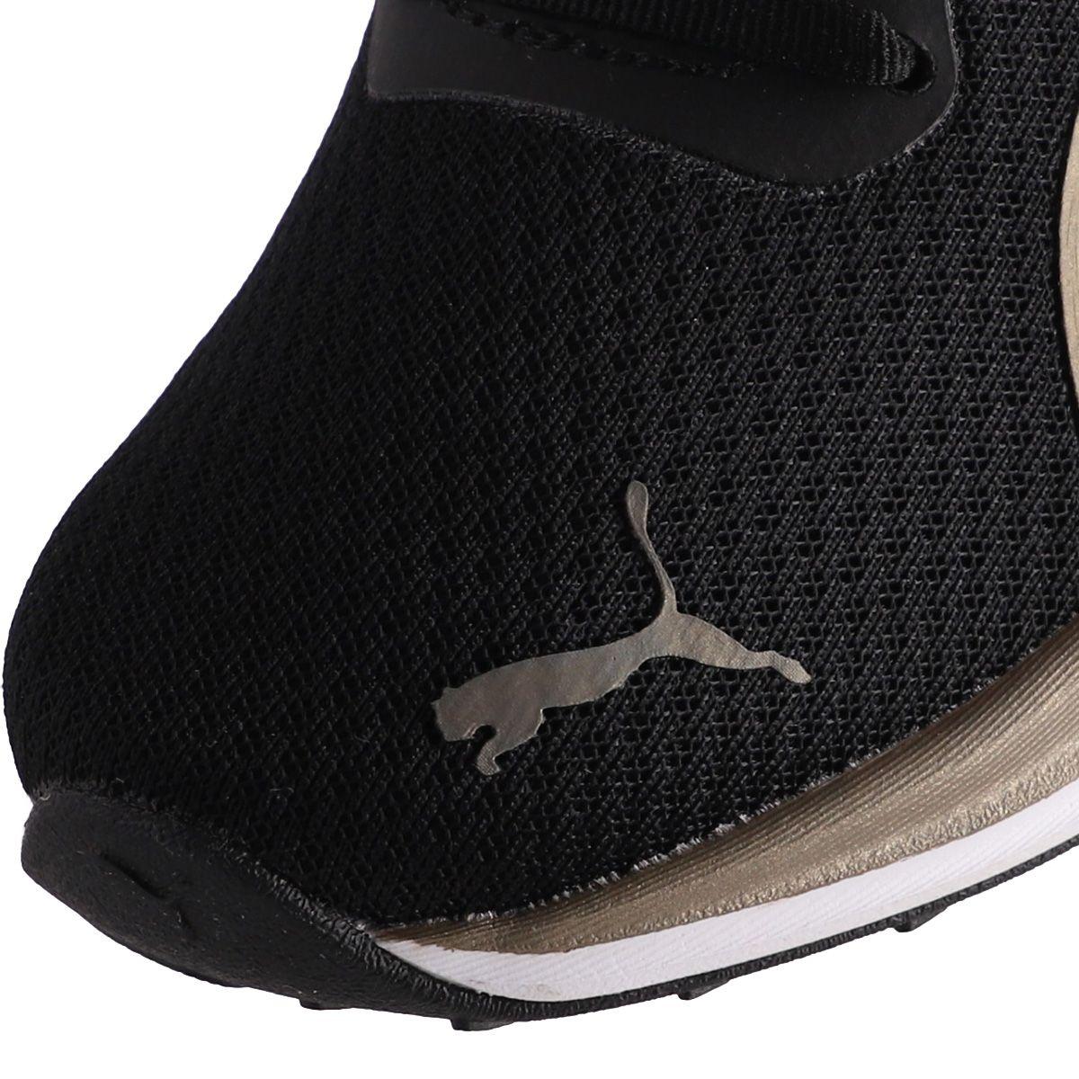 Zapatilla Puma Running Reflect Lite Unisex Negras/Doradas-5