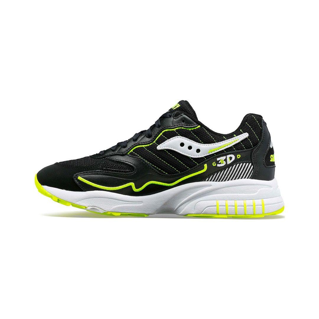 Zapatilla Saucony 3D Grid Hurricane Hombre Black/White-0