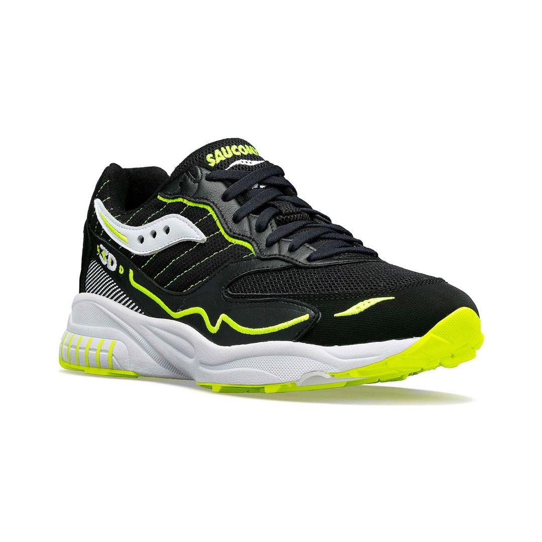Zapatilla Saucony 3D Grid Hurricane Hombre Black/White-2