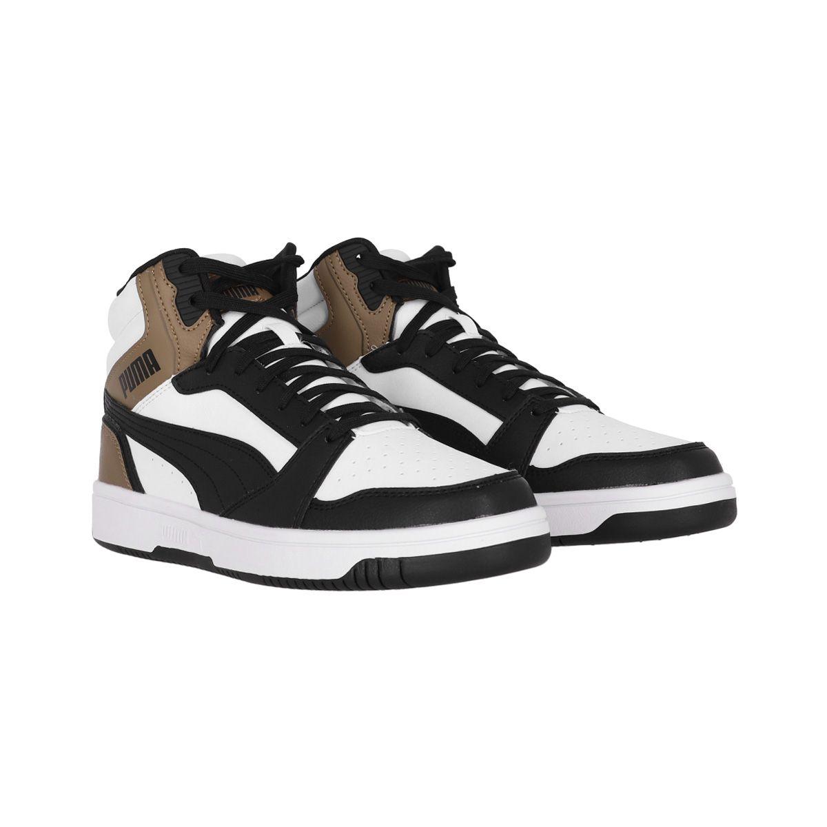 Zapatilla Puma Rebound v6 Hombre White/Black/Brown-2